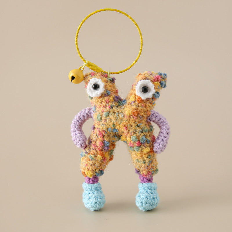 Fait main - Œil crocheté - Vase à motifs - Étui à briquet de style - Mini sac collier pour les essentiels du quotidien