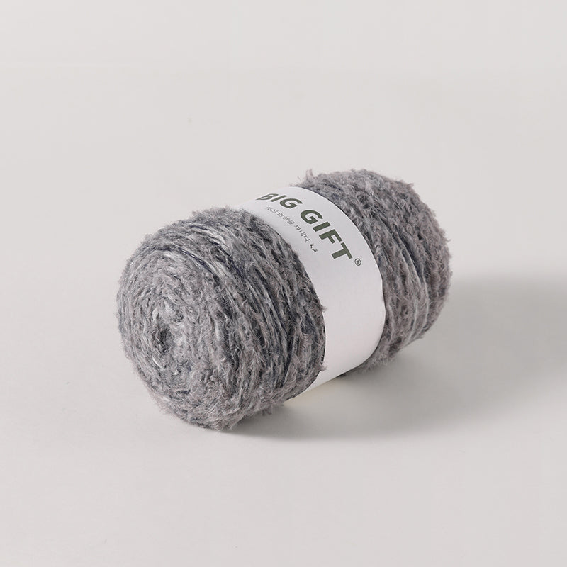 Gray artisan wool blend for crochet yarn ball with soft textured fibers for crafting accessories