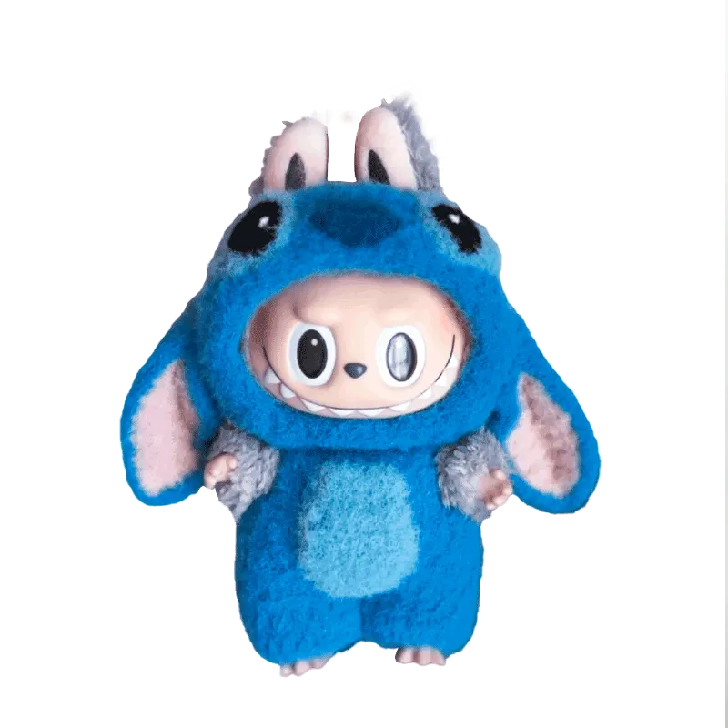 Crochet pattern for 17cm plushie blue animal costume with cute face and large ears