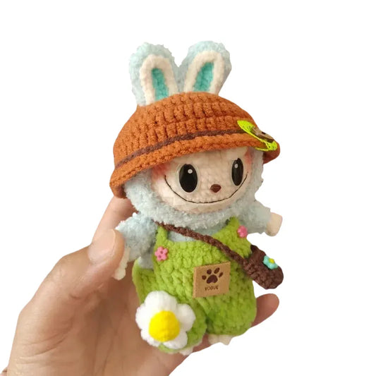 Crochet diagram by redbook for bunny crochet keychain pattern showing detailed stitch instructions