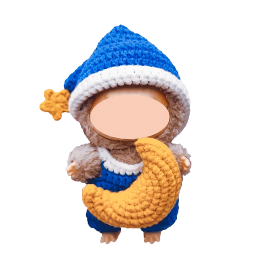 Crochet Moon & Stars Pajama Outfit Pattern for Dolls