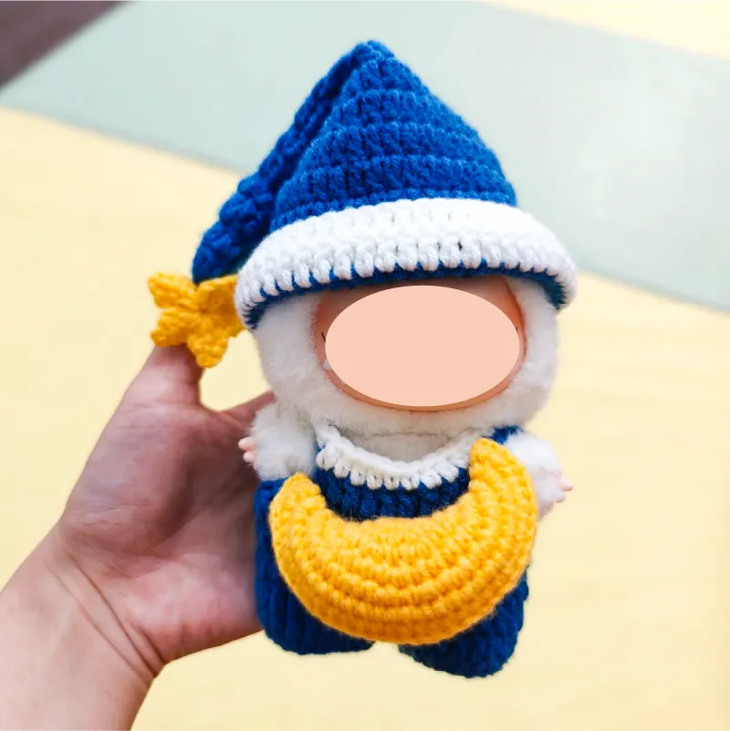 Crochet Moon & Stars Pajama Outfit Pattern for Dolls