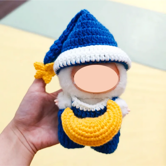 Crochet Moon & Stars Pajama Outfit Pattern for Dolls