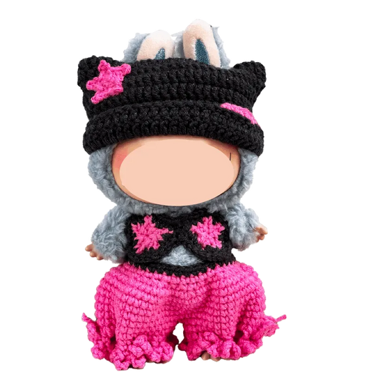 ✨ Sparkling Cat-Ear Crochet Outfit Pattern for Dolls