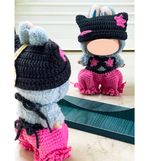 ✨ Sparkling Cat-Ear Crochet Outfit Pattern for Dolls