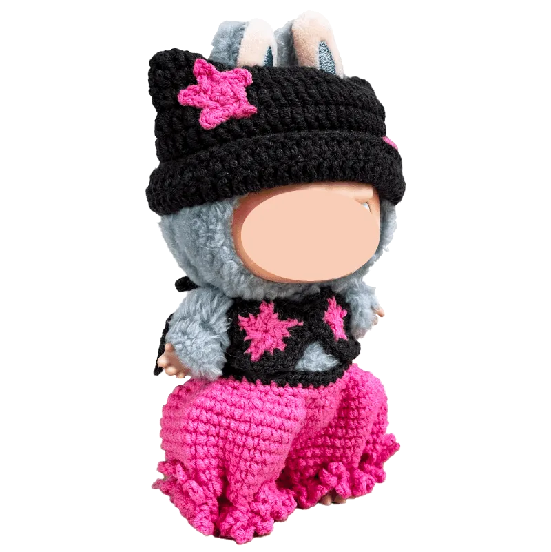 ✨ Sparkling Cat-Ear Crochet Outfit Pattern for Dolls
