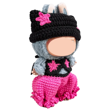 ✨ Sparkling Cat-Ear Crochet Outfit Pattern for Dolls