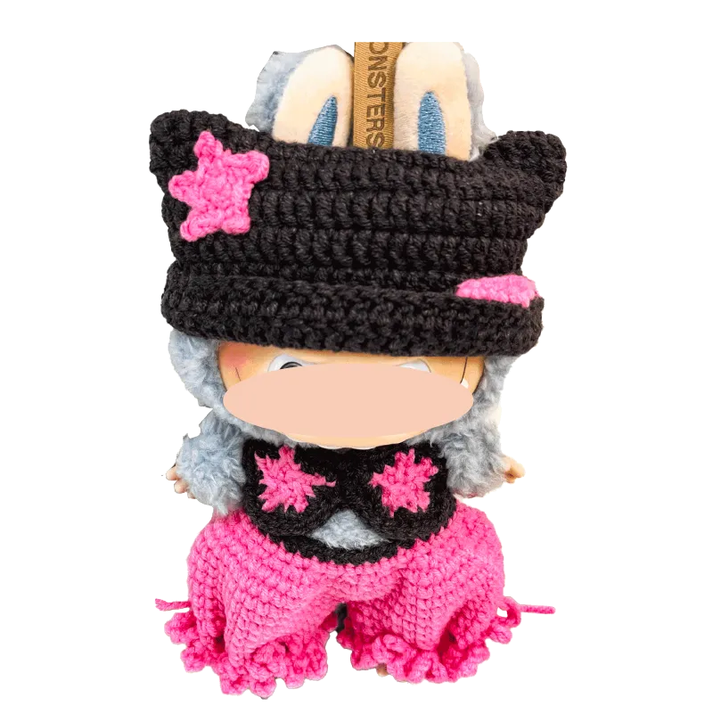 ✨ Sparkling Cat-Ear Crochet Outfit Pattern for Dolls