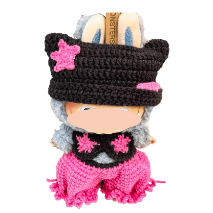 ✨ Sparkling Cat-Ear Crochet Outfit Pattern for Dolls