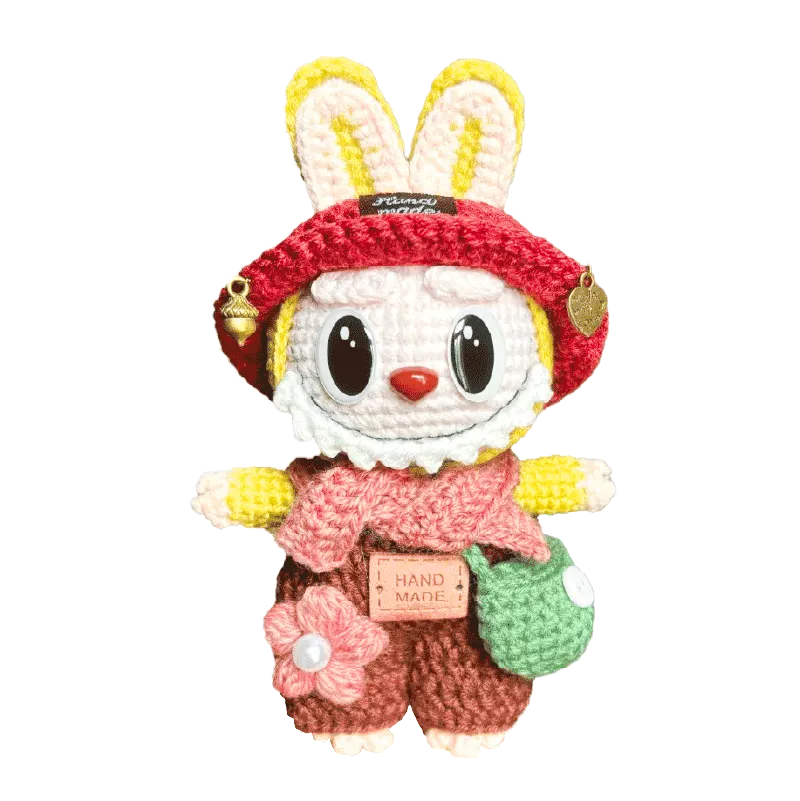 Cute Crochet Bunny Ear Doll & Outfit Pattern – Fits Small Plush Dolls