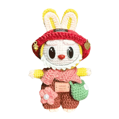 Cute Crochet Bunny Ear Doll & Outfit Pattern – Fits Small Plush Dolls