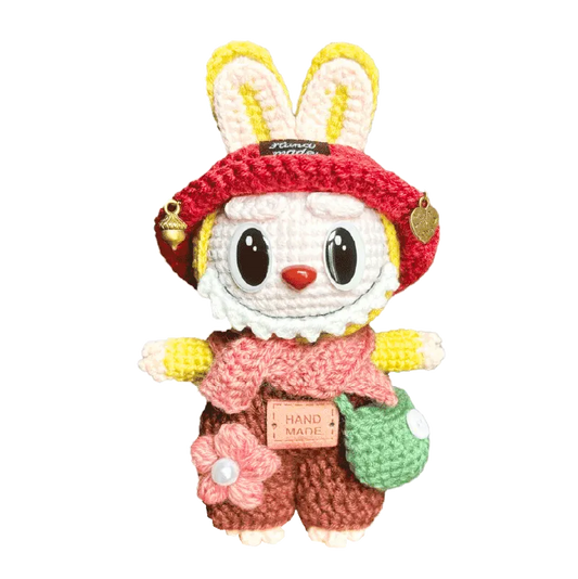 Cute Crochet Bunny Ear Doll & Outfit Pattern – Fits Small Plush Dolls