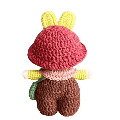 Cute Crochet Bunny Ear Doll & Outfit Pattern – Fits Small Plush Dolls