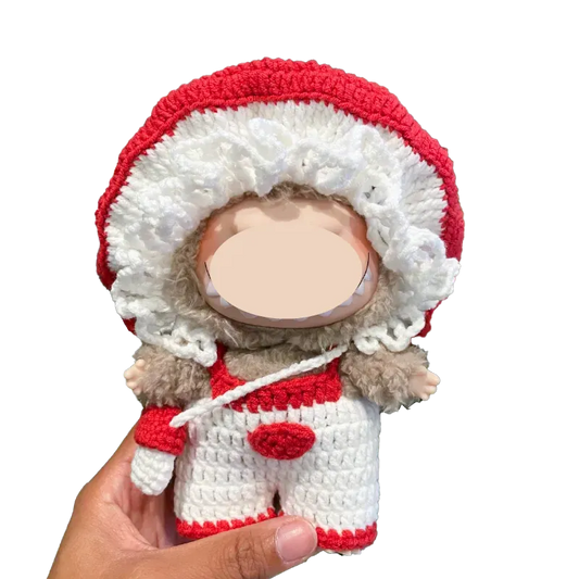 Crochet WhimsyDoll Mushroom Outfit Pattern | Big Mushroom Hat & Overalls