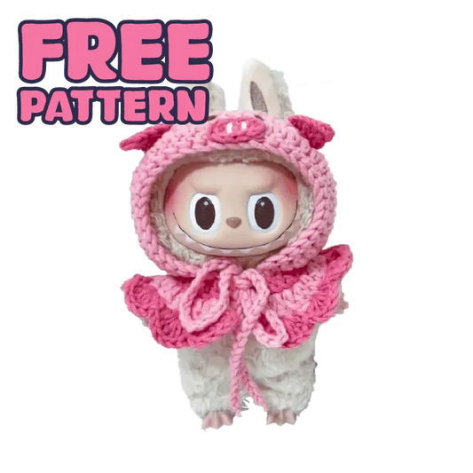 Free Crochet Pig Hooded Cape Pattern for Collectible Dolls – Cute & Easy DIY